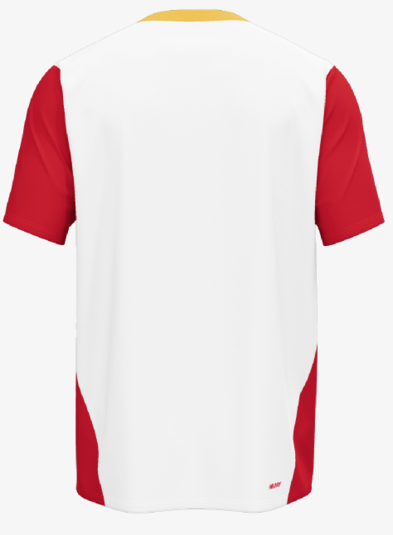 (NWBL-WT35618-WHT/RED) New Balance Custom Score Womens Jersey - White