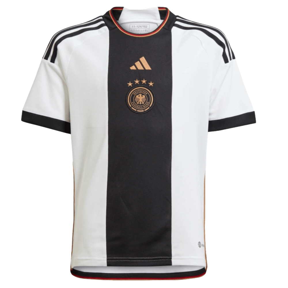 Adidas Germany 2022 World Cup Youth Home Jersey