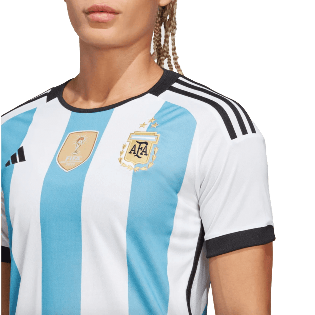 Adidas Argentina 2022 Womens 3-Star Winners Home Jersey