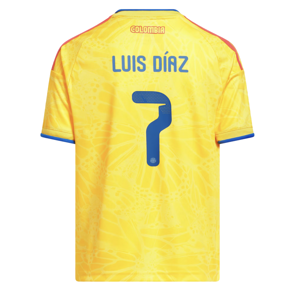 Adidas Colombia 2026 Luis Diaz #7 Youth Home Jersey