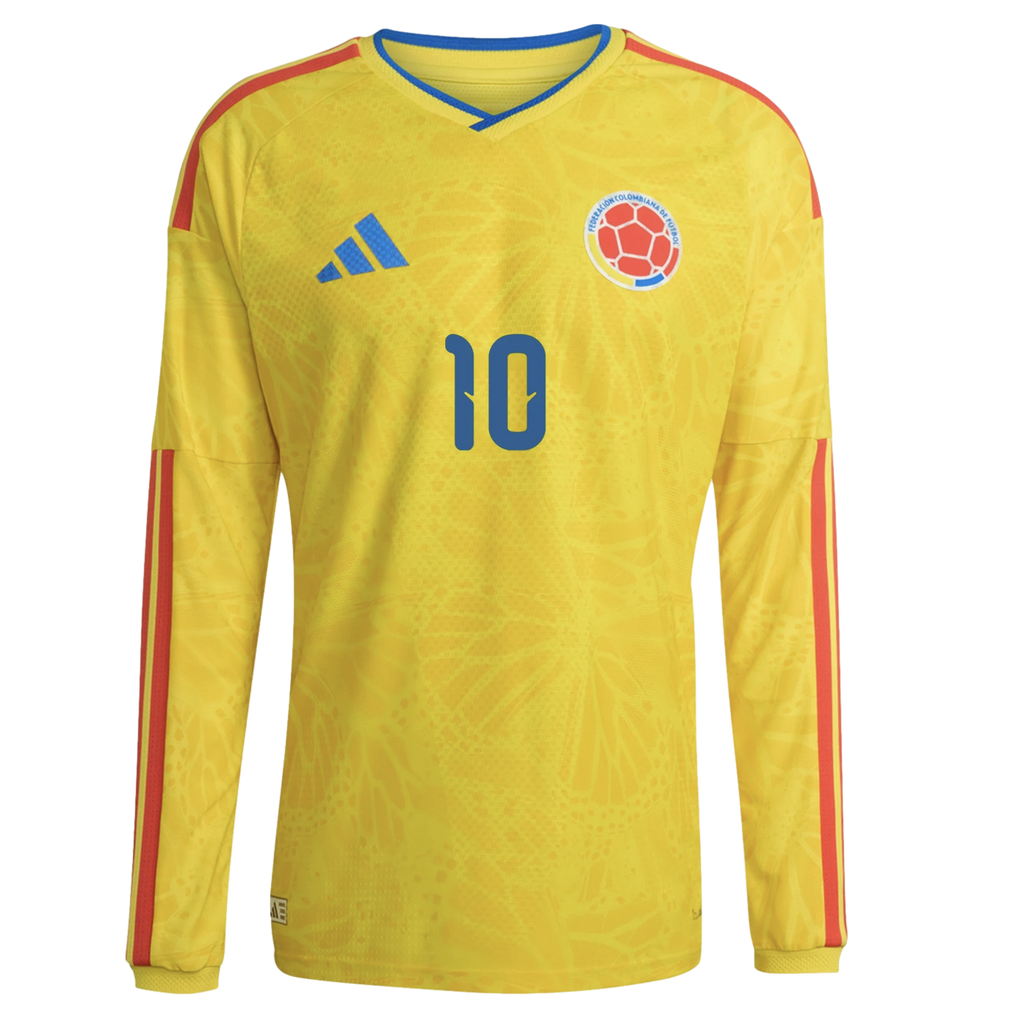 Adidas Colombia 2026 James #10 Long Sleeve Home Jersey